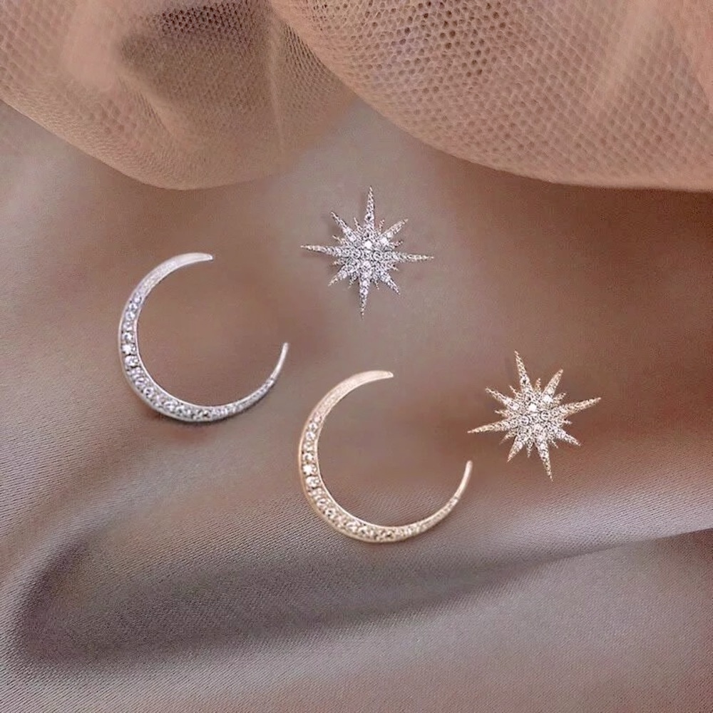 Star and Moon Earrings